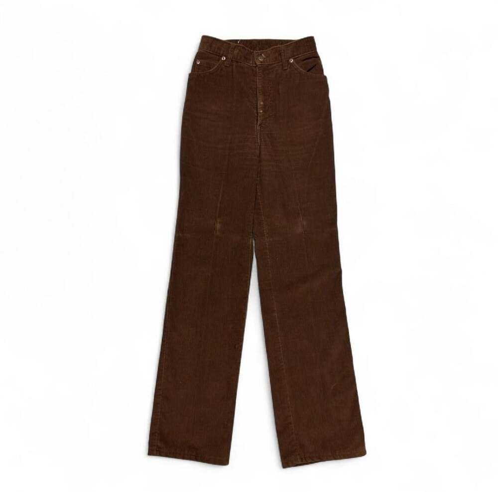 H.I.S. Corduroy Pants Size 8/9 Brown Vintage High Rise
